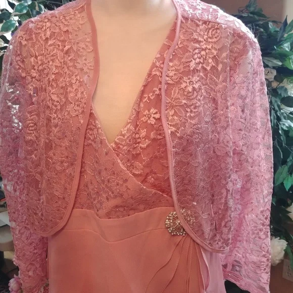 DARK ROSE FORMAL 2PC JACKET & DRESS 2X - Picture 2 of 6